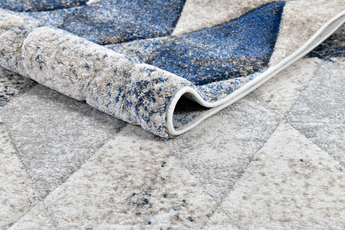 Ekam 9025 DBeige/DBlue Canberra Rugs (Mayne Rugs & Flooring)