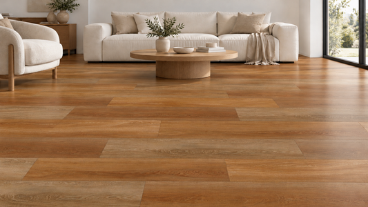 NFD Oakridge Northern Spotted Gum Hybrid Flooring — digital room visualisation