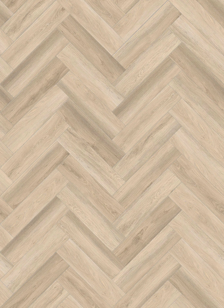 Eco Ornato Herringbone Clear Water Beach Hybrid Flooring