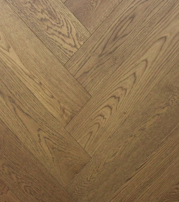 Eco Swish Oak Natura Herringbone Fiano Brown Engineered Flooring