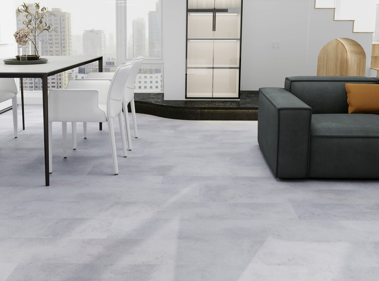 HTT Guardian Concrete Beige Hybrid Flooring