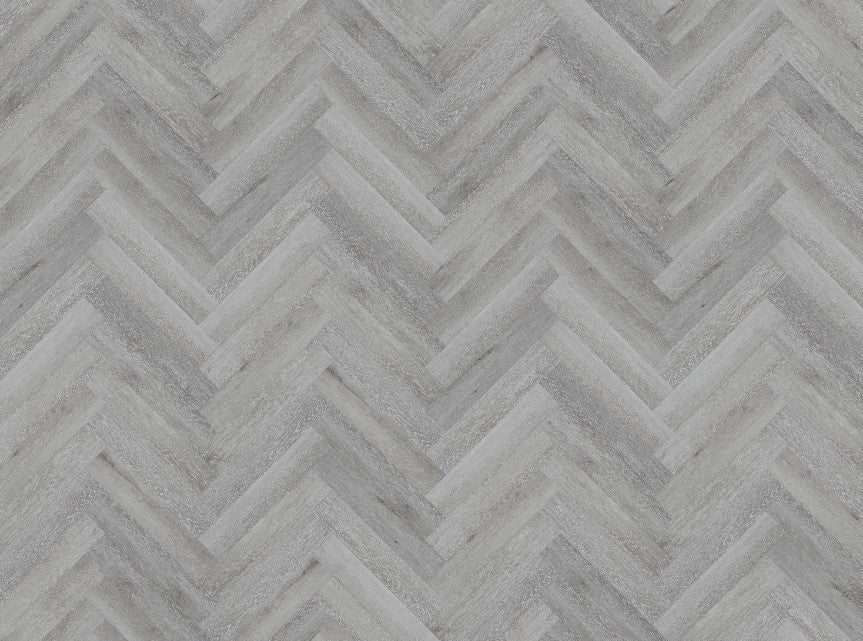 Duro Obsidian 9mm Herringbone Flooring - Grey-leaf