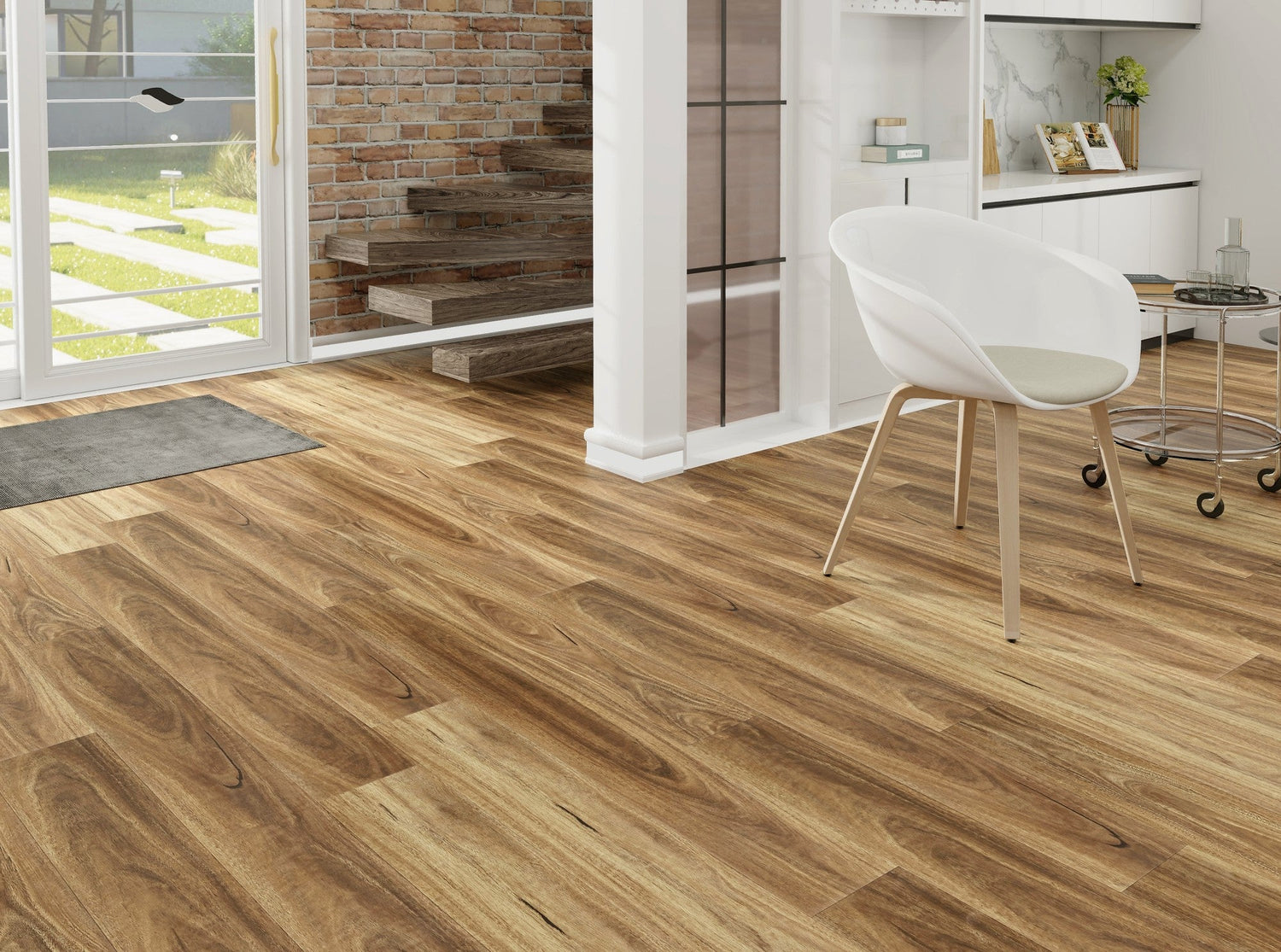 ⁠Hydrocore Laminate 8mm - Spotted Gum (WF808)