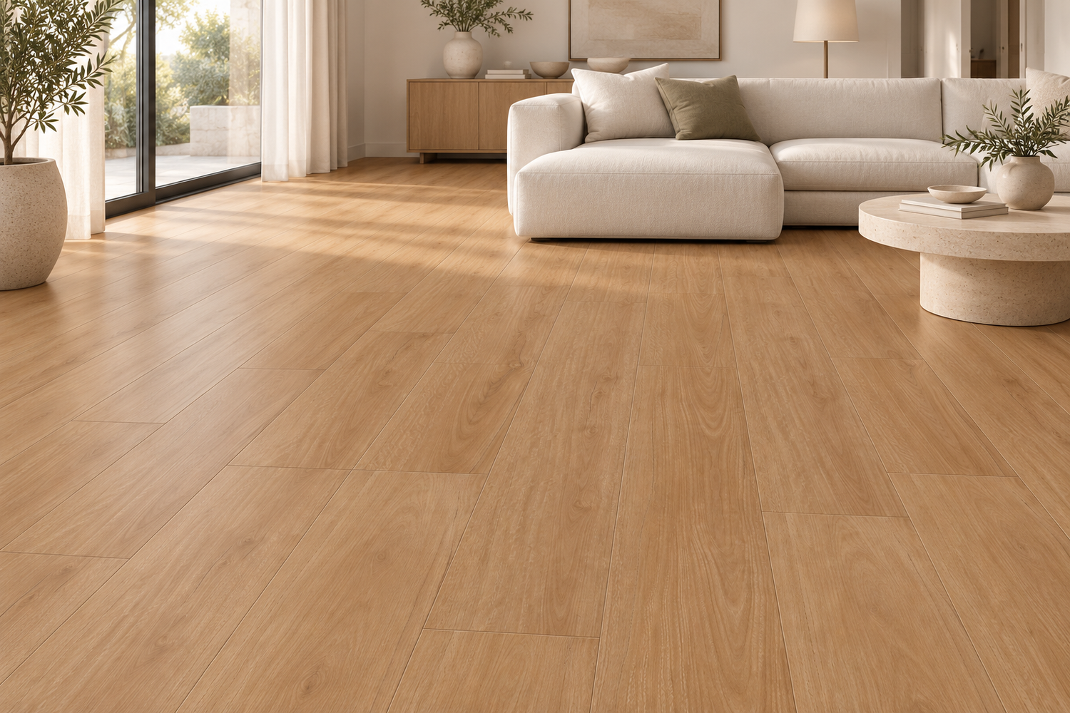 leyton 8mm hybrid blackbutt digitally styled room visual