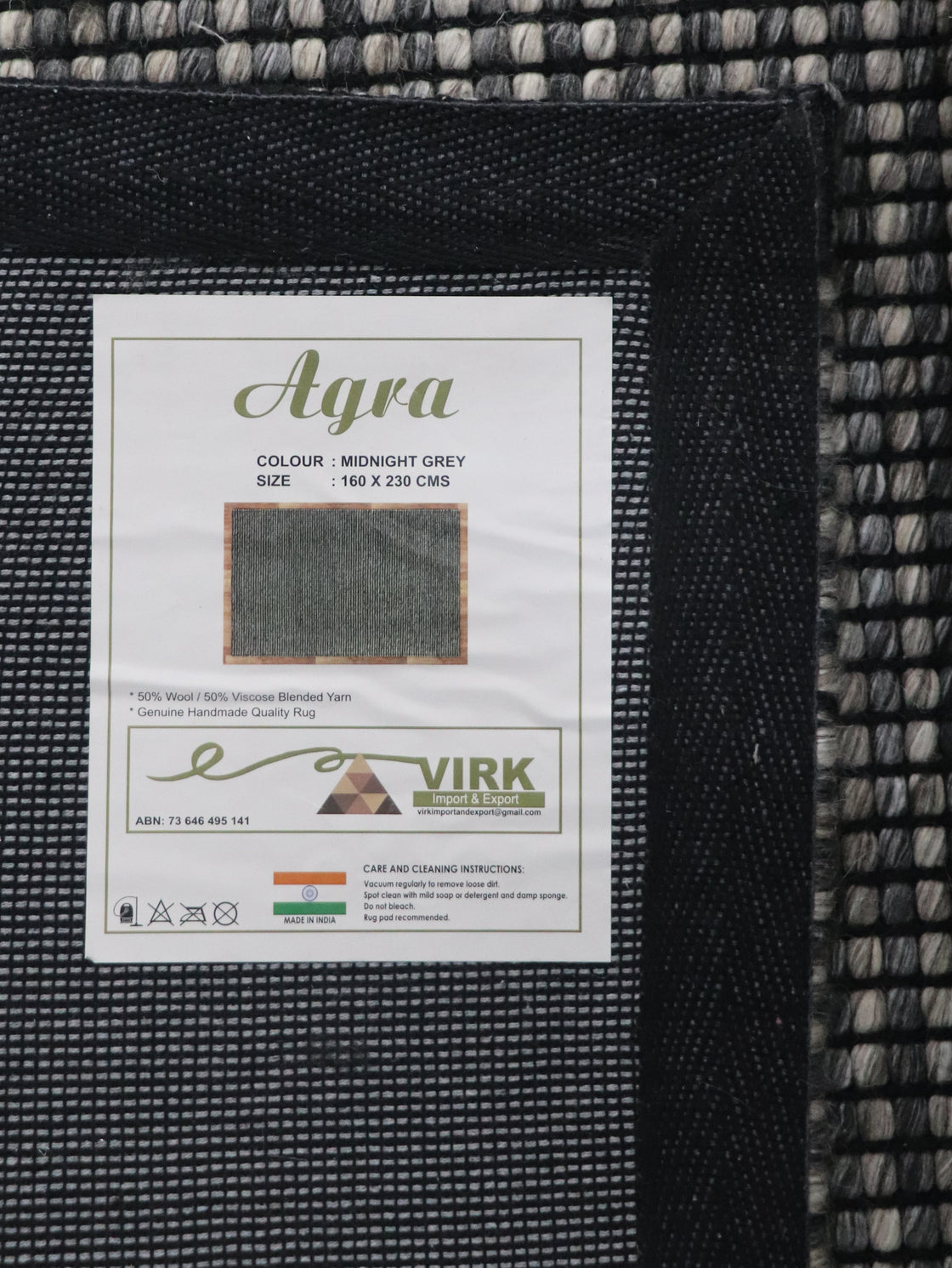 NZ WOOL AGRA-MIDNIGHT/GREY