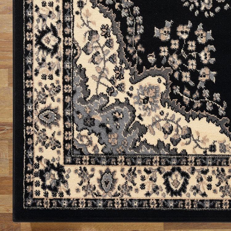 Ruby 3104 Black Hallway Runner