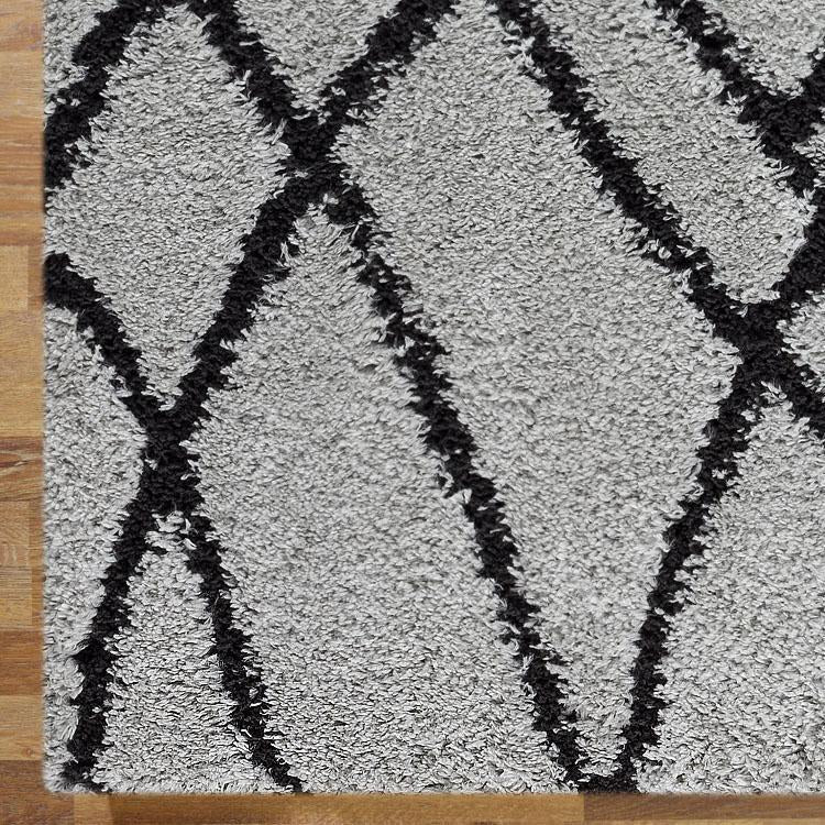 Sorento Shaggy 346 Grey Hallway Runner